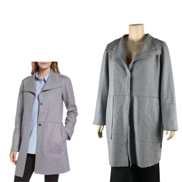 KENNETH COLE Plus Size Wool Blend Felted Coat NWT 1X - Picture 3 of 10